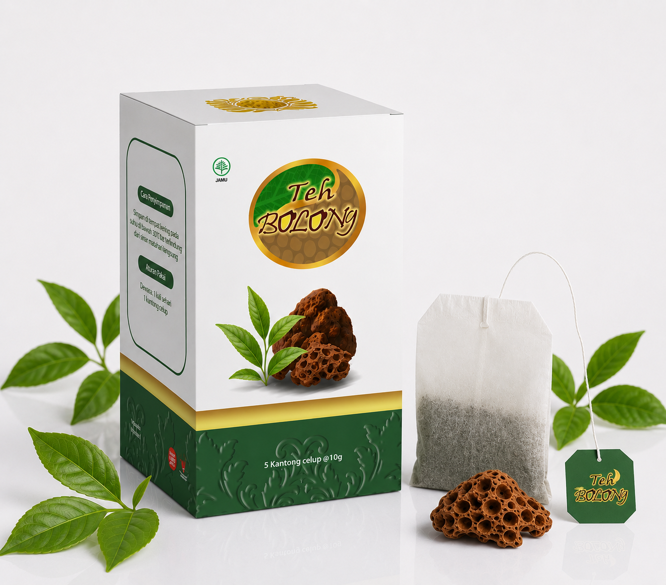 Teh Bolong mockup produk